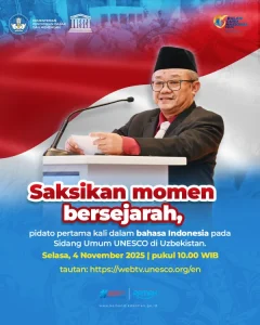 Mendikdasmen Abdul Mu'ti Pidato Pakai Bahasa Indonesia di Sidang Umum UNESCO