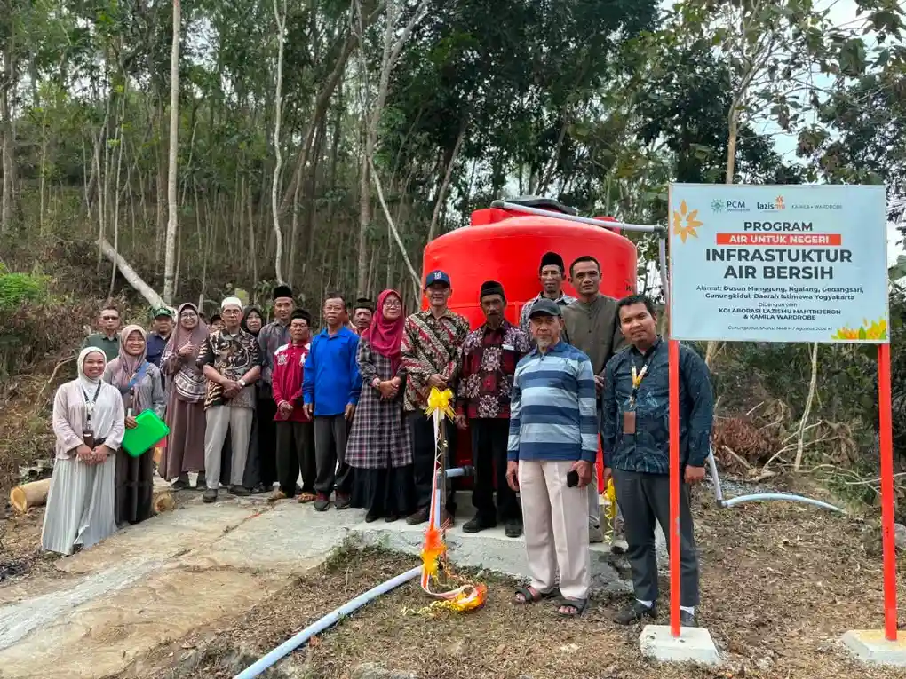 Kolaborasi LAZISMU dan Kamila Wardrobe Wujudkan Akses Air Bersih di Dusun Manggung